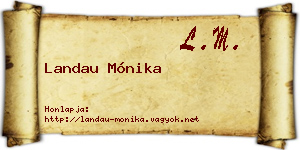 Landau Mónika névjegykártya